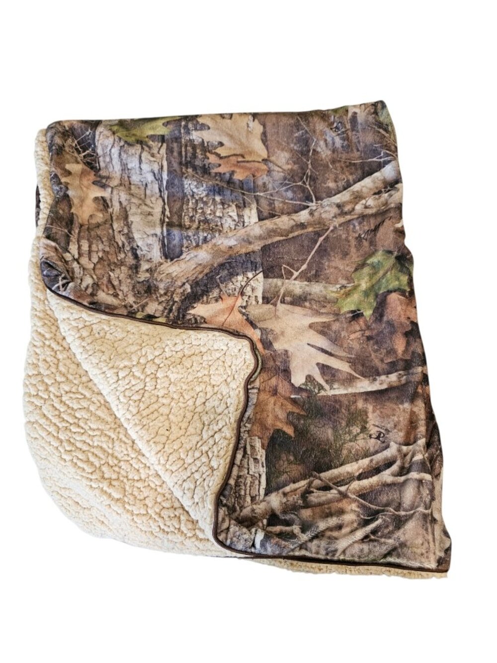 Bass Pro Baby Blanket Camo TrueTimber Sherpa-Lined Kanati Brown Boy